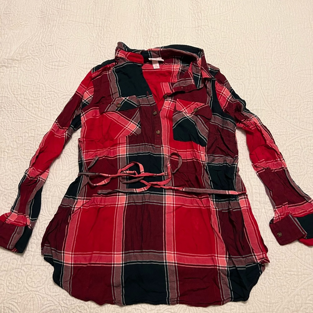 Maternity Flannel Blouse
